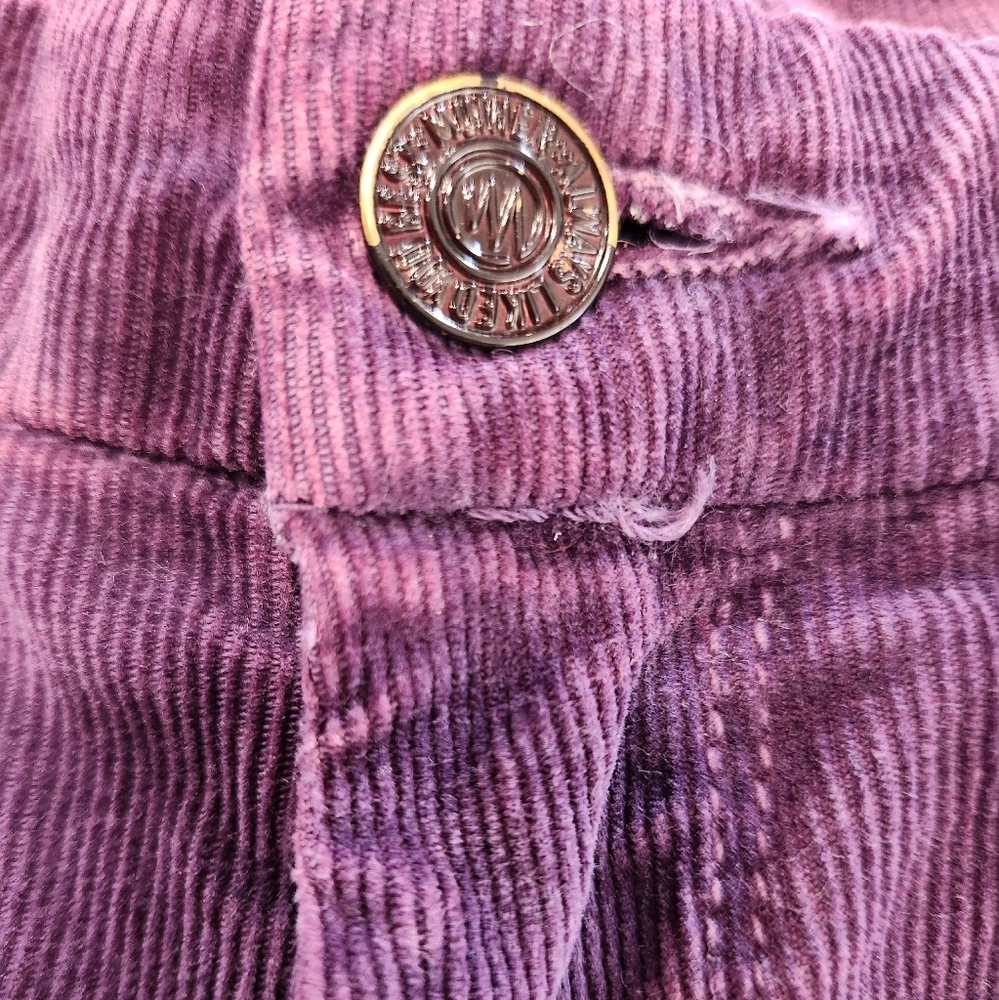 MOTHER Skinny Corduroy Pants in Plum - Picture 4 of 15